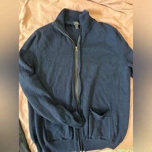 J. Crew zip wool cardigan Navy Large